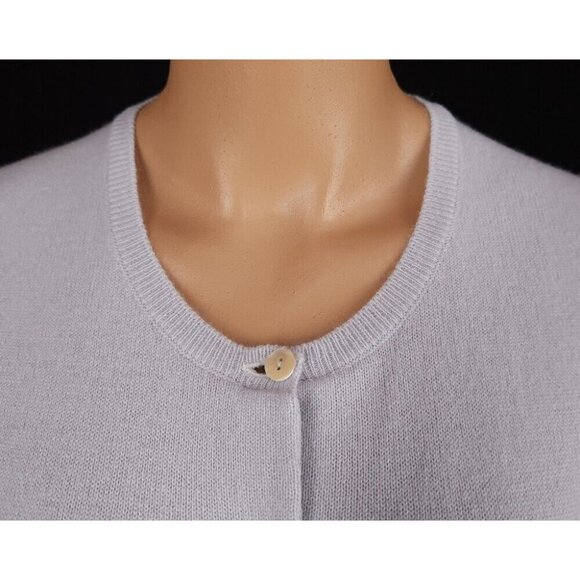 Malo Cashmere Cardigan Size 40 US 8 M Womens Pale Blue Sweater $550 - Picture 3 of 11